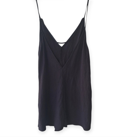 REFORMATION Blue Navy Double V Side Pocket Women's Mini Strappy Dress Size XS - Picture 3 of 7